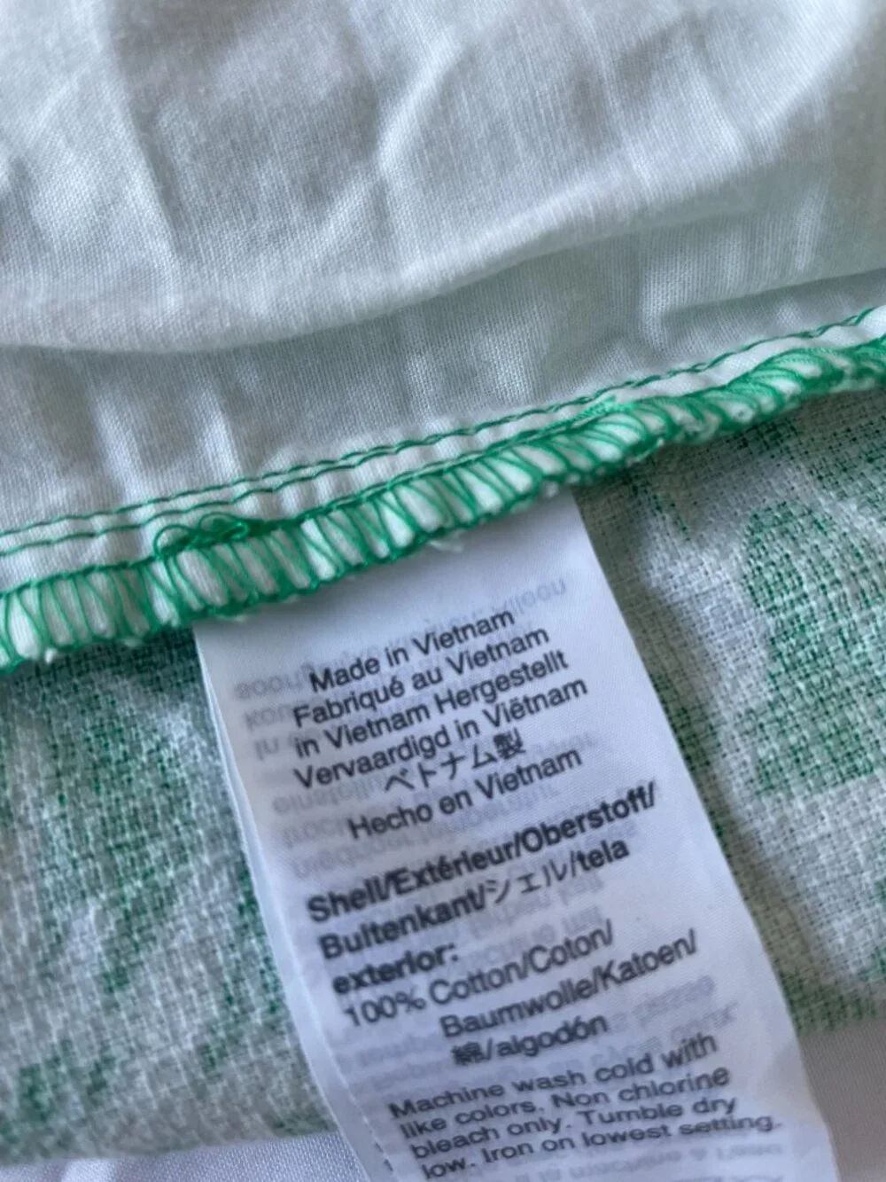 J. Crew Green and White Leaf-Print Jean Shorts Size 6